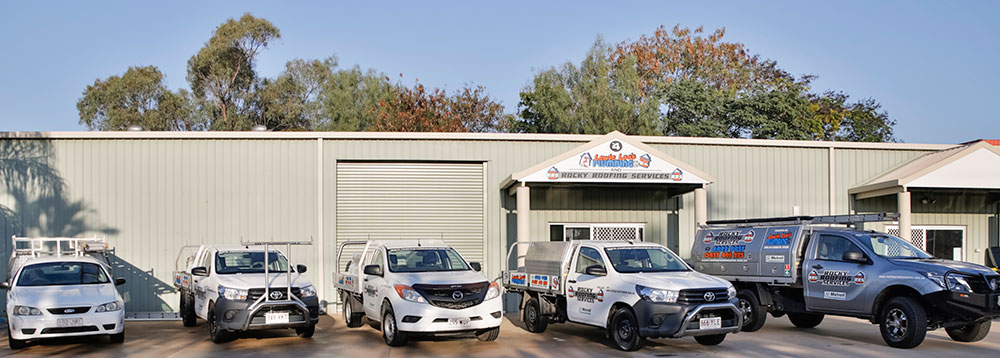 Lewie Loos plumbing and roofing rockhampton vehicles and workshop photo